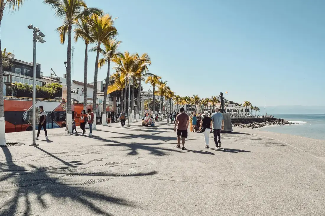 Malecon of Puerto Vallarta, Jalisco, Mexico. 