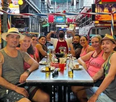 Guests enjoying their meal at El Squid Roe.