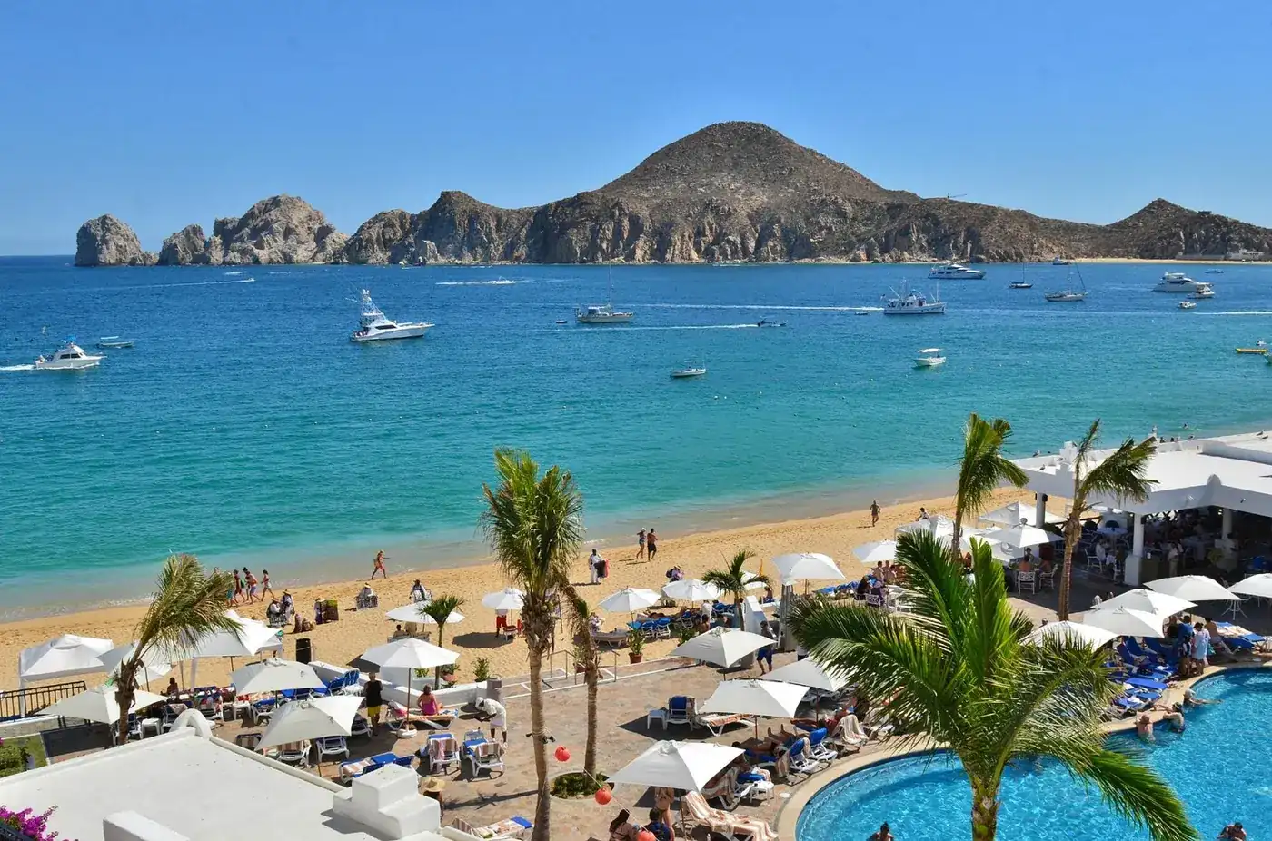 Soaking in the stunning views from Medano Beach. Paradise in Cabo San Lucas is within reach on any budget.