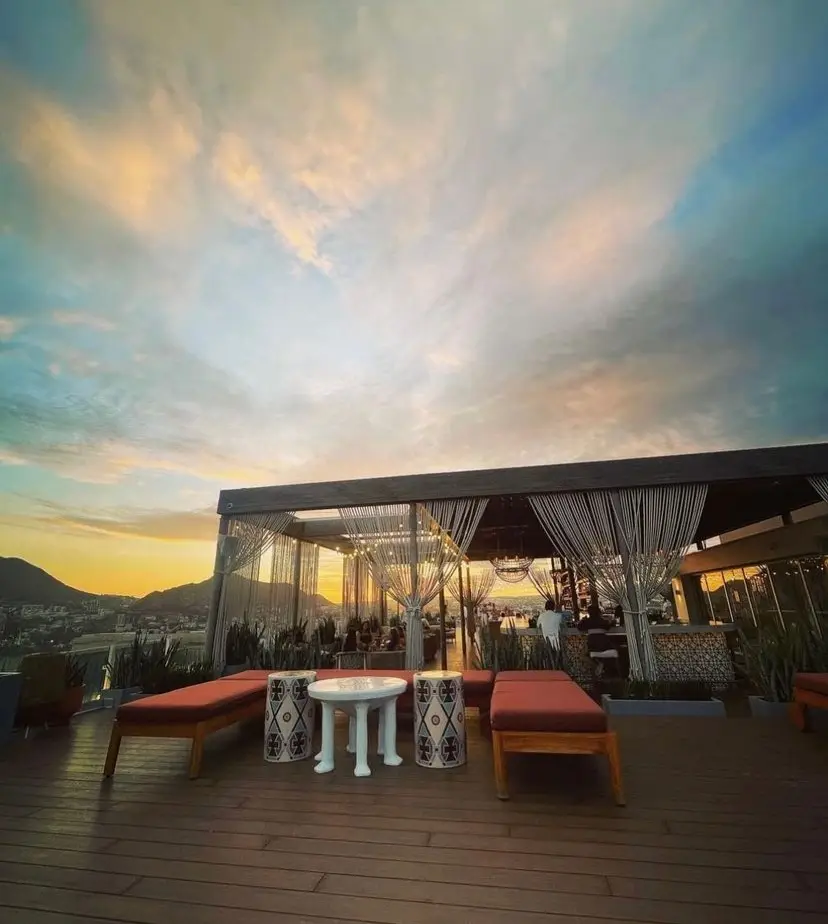 Sunset seen from Rooftop 360 in Cabo.