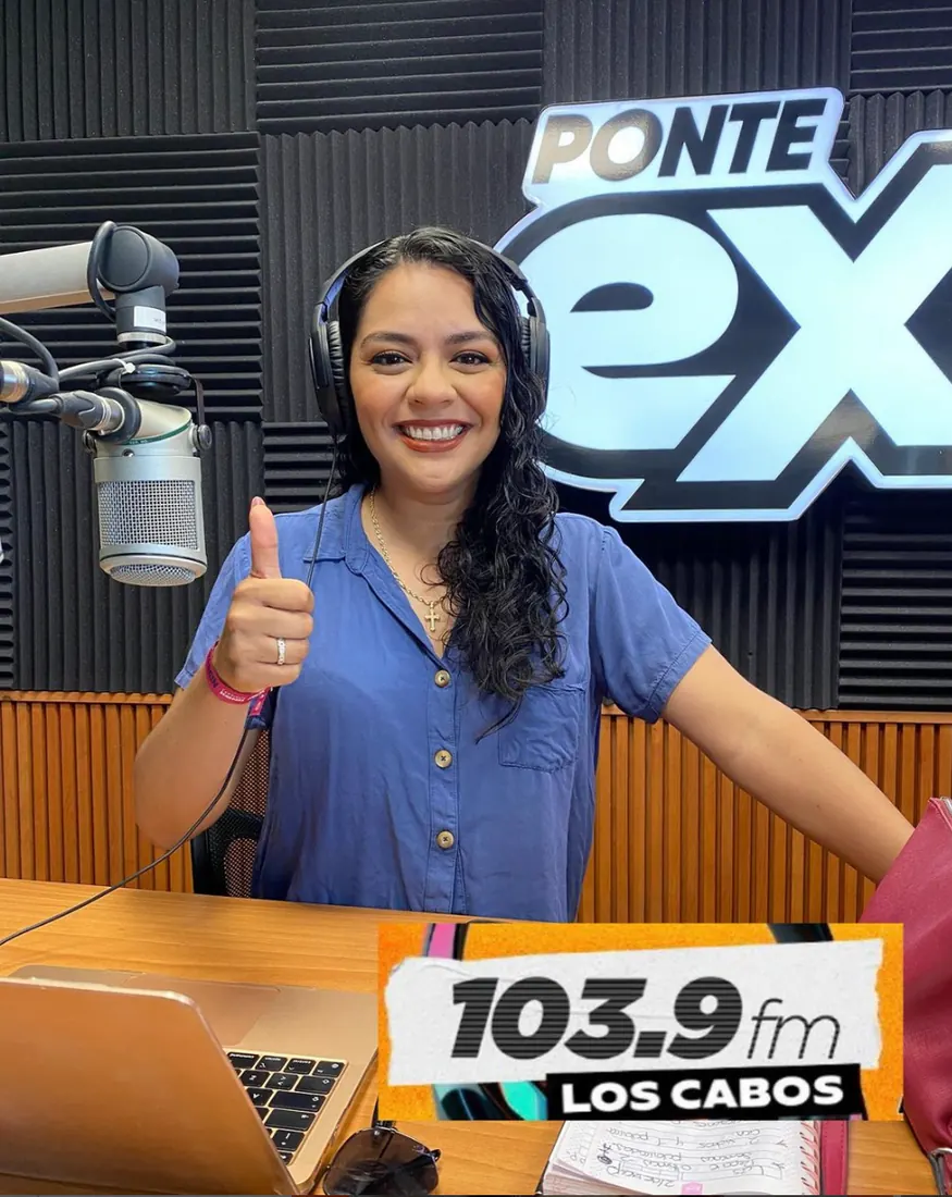 Mafe, radio host from Exa FM in Los Cabos.